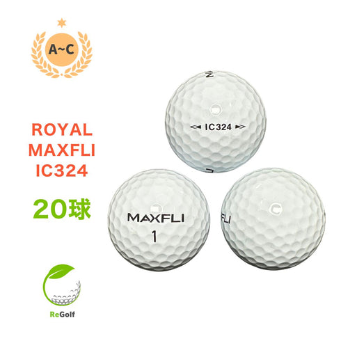 【中古】 ロストボール ダンロップ ロイヤルマックスフライ IC324 ホワイト 20球 ACランク ゴルフボール リゴルフ